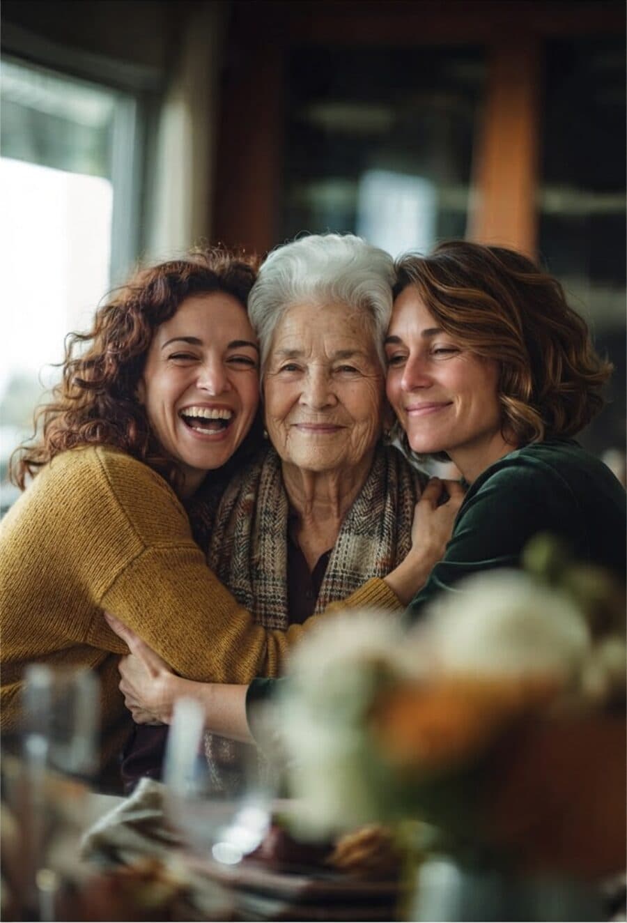Una familia acompañando a su ser querido